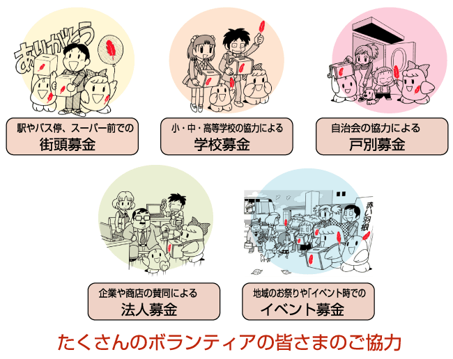 たくさんのボランティアの皆さまのご協力