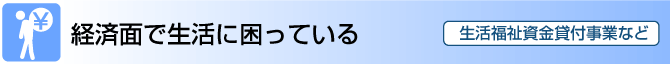 経済面で生活に困っている　