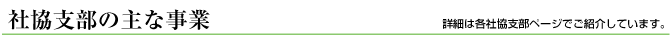 社協支部の主な事業